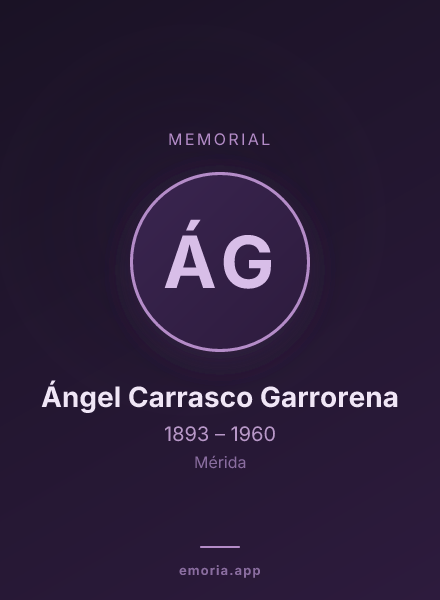 Memorial portrait of Ángel Carrasco Garrorena