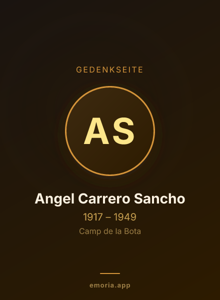Gedenkportrait von Angel Carrero Sancho