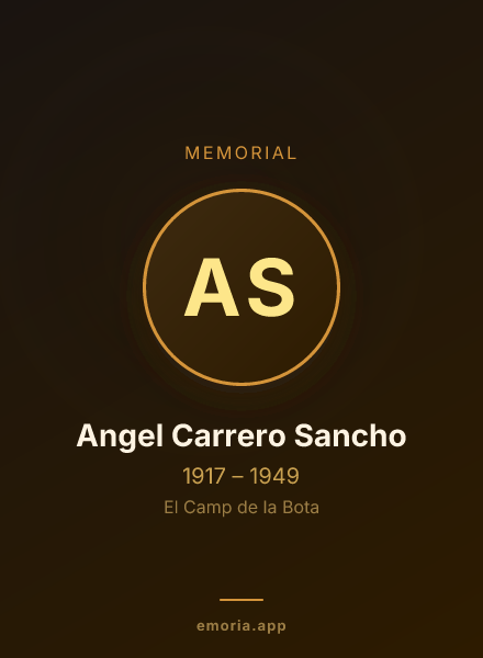 Memorial portrait of Angel Carrero Sancho
