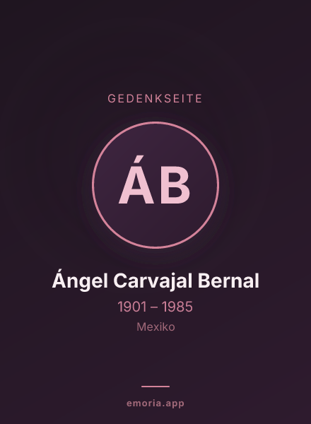 Gedenkportrait von Ángel Carvajal Bernal