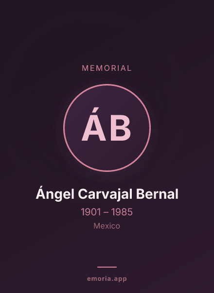 Memorial portrait of Ángel Carvajal Bernal