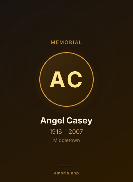 Memorial portrait of Angel Casey