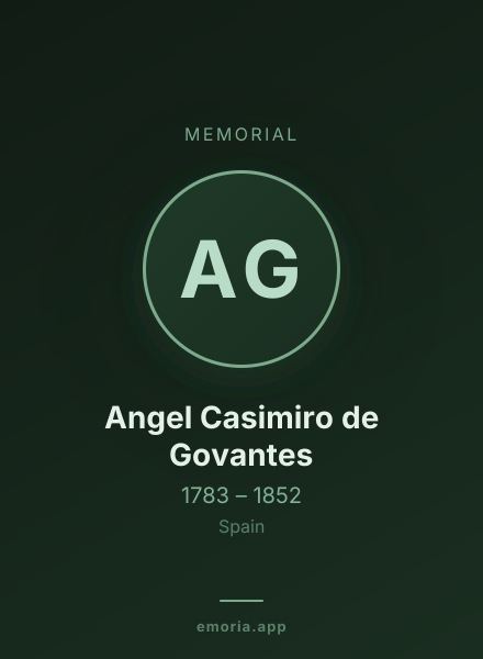 Memorial portrait of Angel Casimiro de Govantes