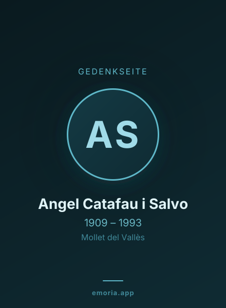 Gedenkportrait von Angel Catafau i Salvo