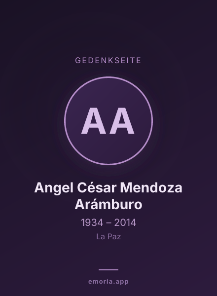 Gedenkportrait von Angel César Mendoza Arámburo