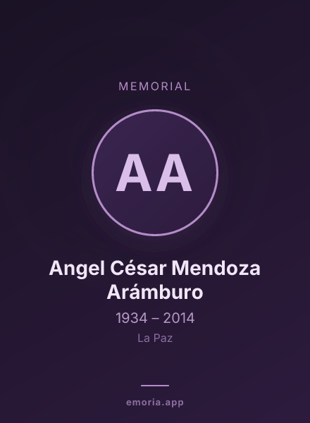 Memorial portrait of Angel César Mendoza Arámburo