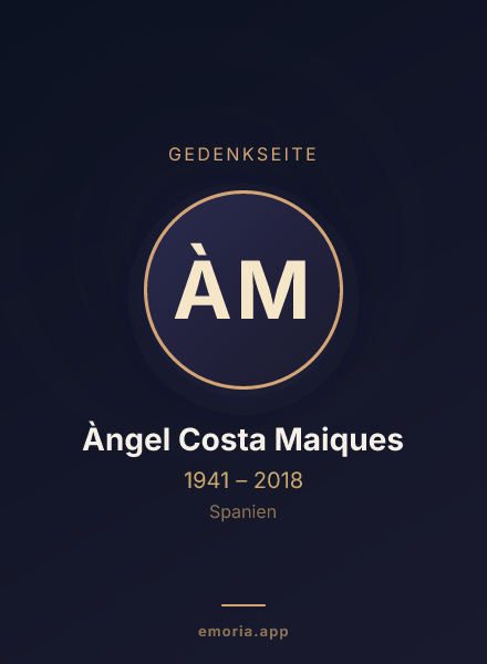 Gedenkportrait von Àngel Costa Maiques