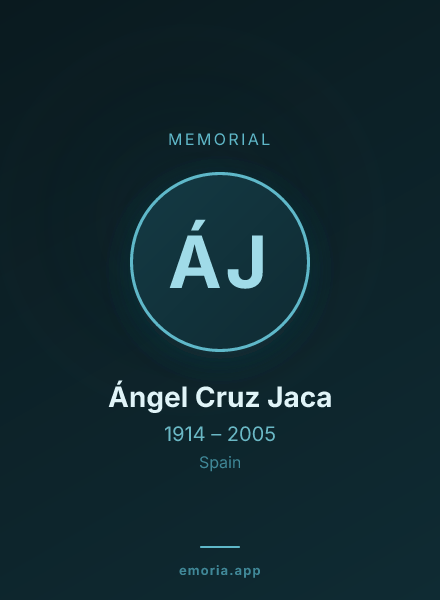 Memorial portrait of Ángel Cruz Jaca