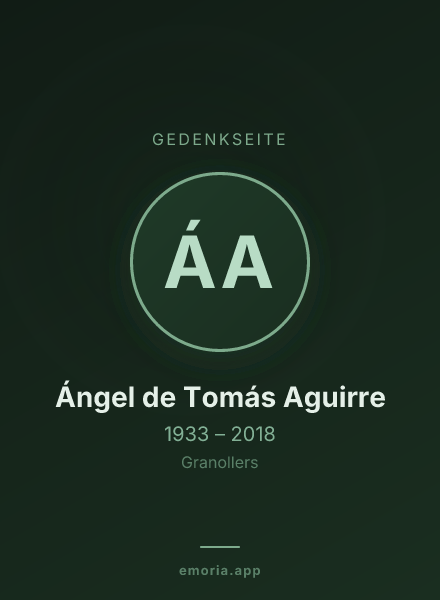 Gedenkportrait von Ángel de Tomás Aguirre
