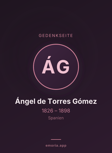 Gedenkportrait von Ángel de Torres Gómez