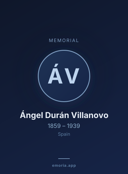 Memorial portrait of Ángel Durán Villanovo