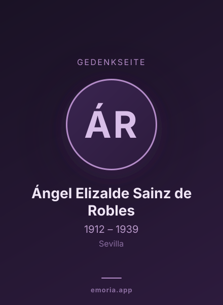 Gedenkportrait von Ángel Elizalde Sainz de Robles