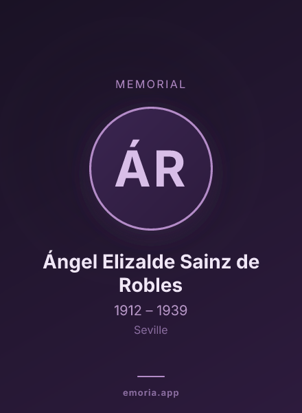 Memorial portrait of Ángel Elizalde Sainz de Robles
