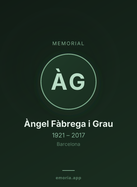 Memorial portrait of Àngel Fàbrega i Grau