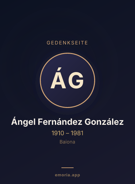 Gedenkportrait von Ángel Fernández González