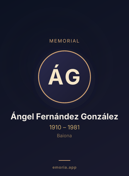 Memorial portrait of Ángel Fernández González