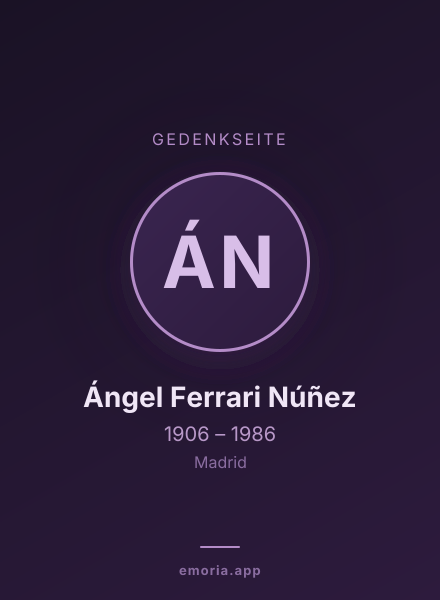 Gedenkportrait von Ángel Ferrari Núñez