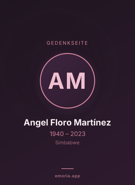 Gedenkportrait von Angel Floro Martínez