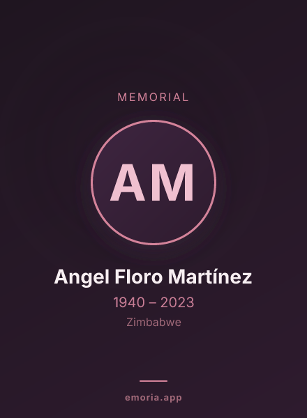 Memorial portrait of Angel Floro Martínez
