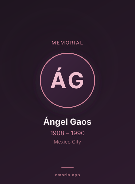 Memorial portrait of Ángel Gaos