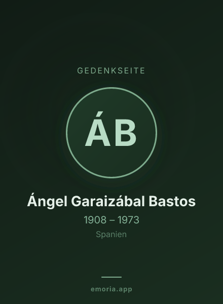 Gedenkportrait von Ángel Garaizábal Bastos