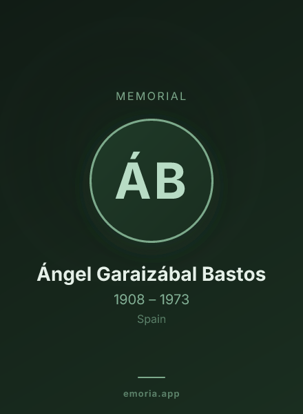 Memorial portrait of Ángel Garaizábal Bastos
