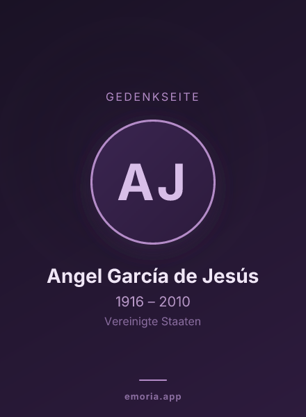 Gedenkportrait von Angel García de Jesús