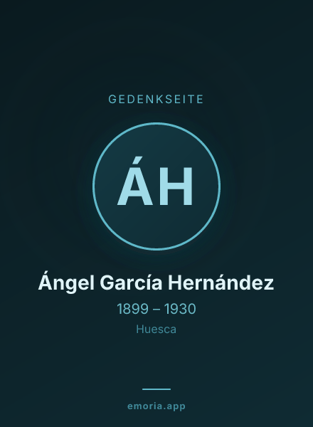 Gedenkportrait von Ángel García Hernández