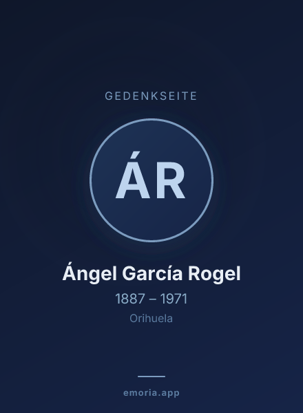 Gedenkportrait von Ángel García Rogel