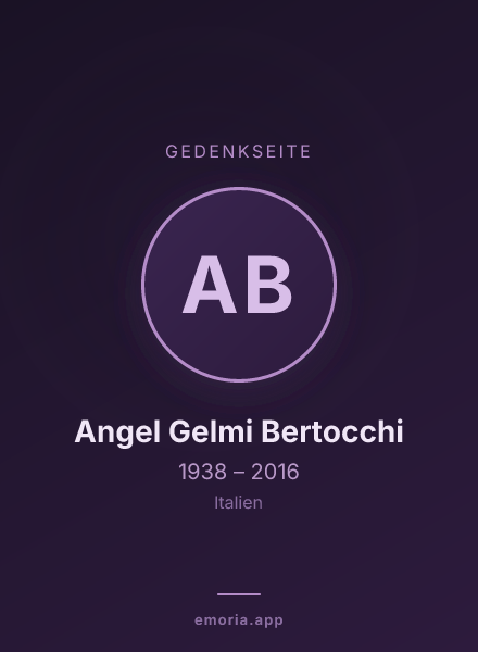 Gedenkportrait von Angel Gelmi Bertocchi