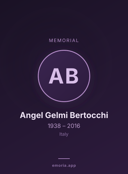 Memorial portrait of Angel Gelmi Bertocchi