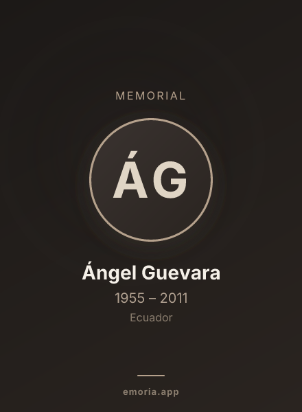 Memorial portrait of Ángel Guevara