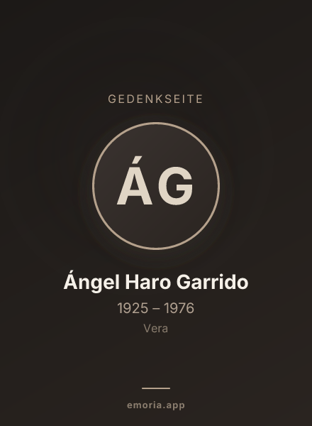 Gedenkportrait von Ángel Haro Garrido