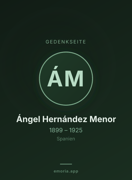 Gedenkportrait von Ángel Hernández Menor