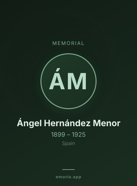 Memorial portrait of Ángel Hernández Menor