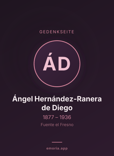Gedenkportrait von Ángel Hernández-Ranera de Diego