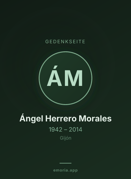 Gedenkportrait von Ángel Herrero Morales