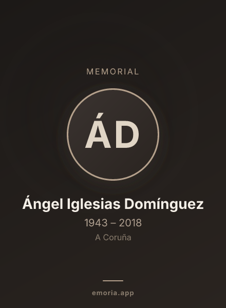 Memorial portrait of Ángel Iglesias Domínguez