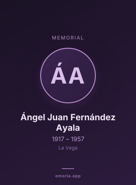 Memorial portrait of Ángel Juan Fernández Ayala