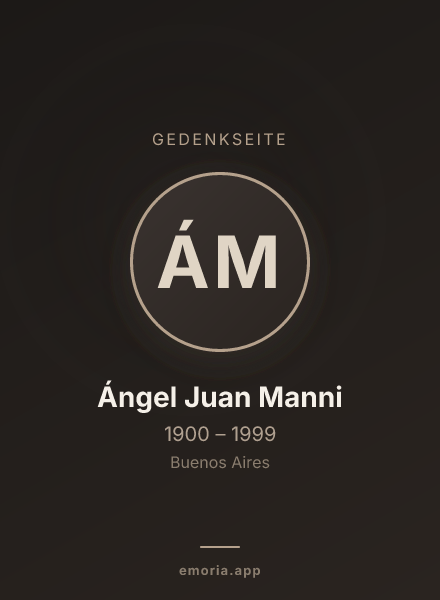 Gedenkportrait von Ángel Juan Manni