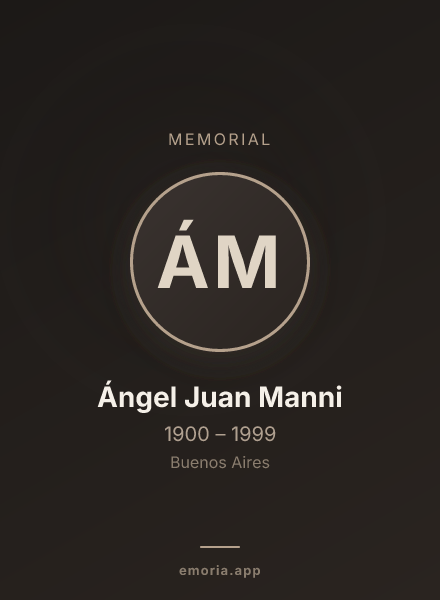 Memorial portrait of Ángel Juan Manni