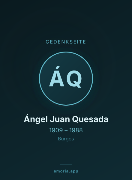 Gedenkportrait von Ángel Juan Quesada