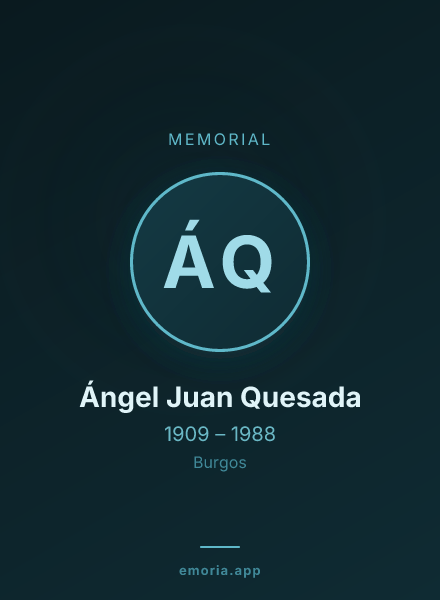 Memorial portrait of Ángel Juan Quesada