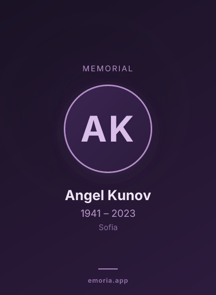 Memorial portrait of Angel Kunov