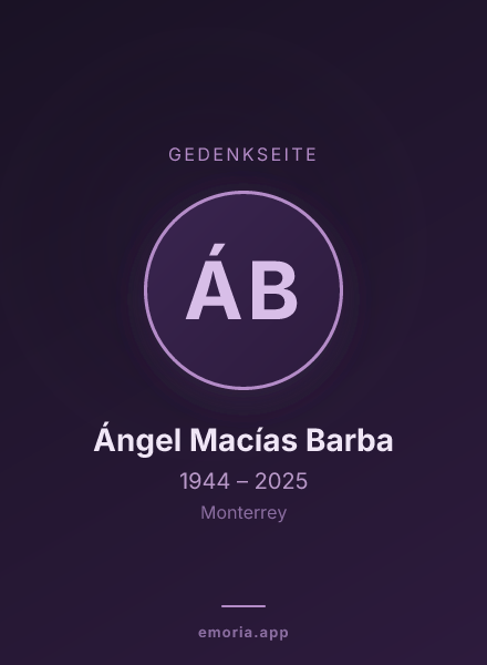Gedenkportrait von Ángel Macías Barba