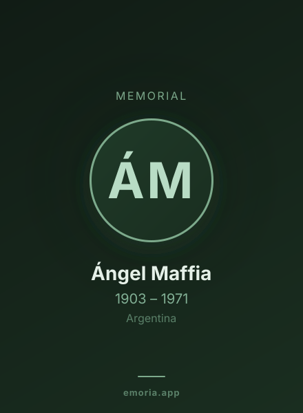 Memorial portrait of Ángel Maffia