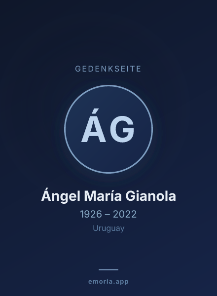 Gedenkportrait von Ángel María Gianola