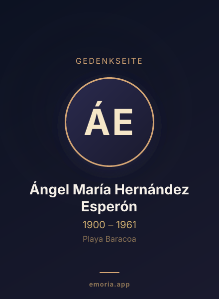 Gedenkportrait von Ángel María Hernández Esperón