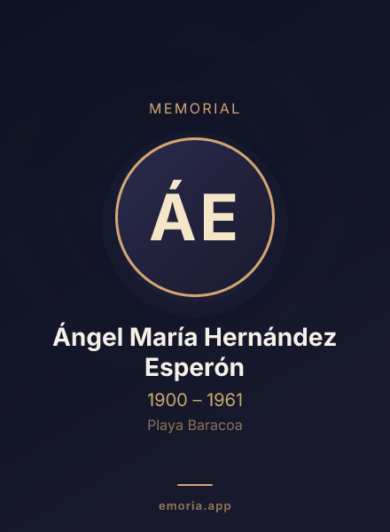 Memorial portrait of Ángel María Hernández Esperón