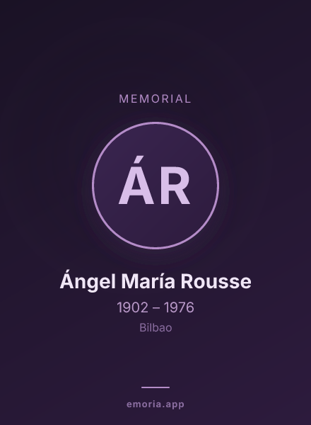 Memorial portrait of Ángel María Rousse